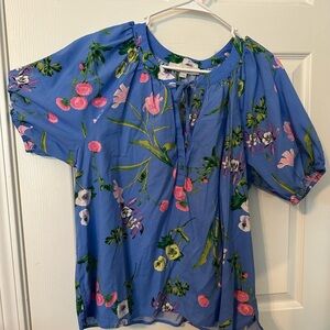 LOFT Floral Blue Women's Top